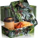Funtery 50 Pcs Dinosaur Disposable Paper Tray 5lb Dinosaur Food Trays for Party Large Birthday Party Decorations Serving for Nacho Hot Dogs Popcorn Snack