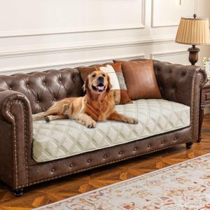 Ameritex Waterproof Dog Bed Cover Pet Blanket with Anti-Slip Back for Furniture Bed Couch Sofa (30x70 Inch (Pack of 1), Ivory)