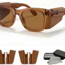 2 Pairs Silicone Side Shields for Glasses | ONLY for Ray-Ban Meta&Oakley Meta HSTN Glasses | comes w/Metal Case+Glass Wipe