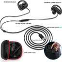 USB C Headphones Over Ear Hooks for Samsung Galaxy S26 Ultra S25 S24 S23 S22, Wrap Around Ear Buds with Loops Mic Type C Earphones Running Sport Wired Earbuds for iPhone 17 e 16 15 Pro Max Plus Air