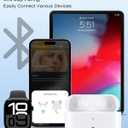 Jinstyles Wireless Charging Case Compatible with AirPods Pro: Replacement Charger Case with Bluetooth Pairing, Earbuds Not Included (White, AirPods Pro 1/2 Charging Case)