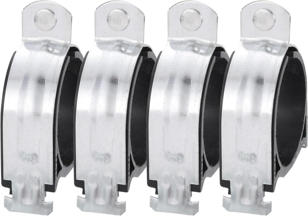 Uxcell Rubber Cushion Strut Clamp 4Pcs 2-1/2" Cushioned Clamp Strut Rigid Steel Pipe Clamp for Mounting PEX Pipe Tubing to Strut Channels Use
