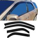 Window Visor Compatible with 2001-2006 Acura MDX, Acrylic Smoke Tinted & Semi-Transparent Sun Rain Wind Guards Shield Vent by IKON MOTORSPORTS, 2002 2003 2004 2005