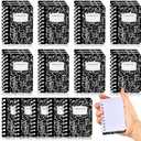 Sinload 30 Pack Mini Spiral Composition Notebooks Bulk 3.5 x 2.5 Inches Blank Marble Small Tiny Pocket Notebooks 80 Pages Memo Pads for Journal Office College School Students Graduation Gifts(Black)