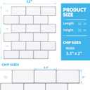 Art3d Premium 10-Sheet Peel and Stick Tile Backsplash - 12"x12" for Kitchen , Bright White