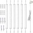 AIBOO Under Cabinet Lighting, Dimmable 12 inch Under Counter Lights, 120V Plug in & Hardwired, Linkable LED Closet Lights for Kitchen, Shelf, Workbench, Desk,Cupboard,Garage (6 PCS),Cold White 6000K