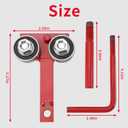 Chainsaw Bar Rail Closer Tool, Cast Iron Steel Chainsaw Bar Rail Tightening Repair Tool, Adjustable Chainsaw Accessories for Chain Grinding, Fits Different Gauge Accessories Bars(Red)