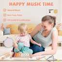 Baby Musical Instruments Set - Montessori Wooden 18 Month Old Baby Musical Toys, Toddler Percussion Instruments Xylophone Maracas Tambourine for Toddlers 1-3, 1 2 3 Year Old Girls Boys Birthday Gifts