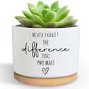 DOFAFALA Funny Planter Succulent Flower Pot, Flower Cactus Planter Gifts, Appreciation Inspirational Gifts for Plant Lovers Women Men Coworkers Home Office Decor (No Plants)