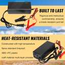 14.6V 10A LiFePO4 Battery Charger for 12V Lithium Iron Phosphate Batteries Fast Charging, High Efficiency, LED Indicator, Durable Design with Overheat Protection