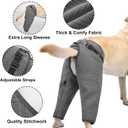 Dog Recovery Sleeve for Hind Leg, Adjustable Buckled Dog Recovery Suit as Cone Collar Alternative, Thick Rear Leg Sleeve to Prevent Licking Wound for Dogs, S