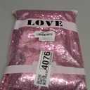 DUOBAO Sequin Backdrop, 4FTx8FT Pink Gold, Premium Material, No Seam, Elegant & Shiny, Customized Glitter Backdrop for Wedding, Party Decor