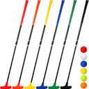 Wettarn 6 Set Golf Putters for Men and Women Two Way Mini Golf Putter with 6 Golf Balls Kids Putter Bulk for Right or Left Handed Golfers Adjustable Length Golf Clubs Set