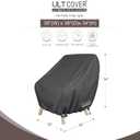 ULTCOVER Waterproof Patio Chair Cover Outdoor Lounge Deep Seat Single Lawn Chair Cover 2 Pack Fits Up to 35W x 38D x 34H inches, Black