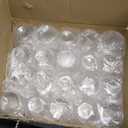 Goodluck 40 PCS Diamond Stemless Plastic Wine Whiskey Glasses, 12 Oz Disposable Cocktail Glasses, Suitable for Weddings, Birthday Parties, Family Gatherings, Bars, etc Gold rimmed cups (Clear and Gold)