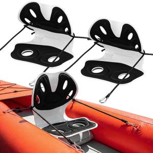 2 Pack Ergonomics Kayak Seat, Universal Adjustable Ergonomics Kayaking Seat with Back Support, Kayak Replacement Part, Detachable Paddle Board Fishing Boat Cushion for Kayaking