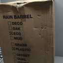 RTS Home Accents 50-Gallon ECO Rain Barrel Made with 100% Recycled Plastic, Flat Back Rain Water Collection Barrel, Black