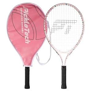 Kids Tennis Racket for Girls & Boys - 25 inch Youth Tennis Racket, Includes 420D Nylon Shoulder Strap Bag (Unicorn Pink)