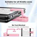 Remote Page Turner Ring for Kindle Paperwhite Oasis Scribe Kobo,Designed for Thick Cases Clicker Page Turner Camera Remote for iPhone iPad Android Tablets Reading Novels Comics with Storage Bag-Pink