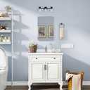 16x24 Inch Medicine Cabinet with Mirror for Bathroom, Silver Aluminum Bathroom Medicine Cabinet, Recessed or Wall Mount Medicine Chest Over Sink, Modern Farmhouse Style, Fully Assembled