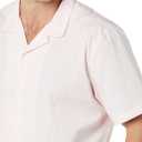 Amazon Essentials Men's Vacation Cotton Button-Down Short Sleeve Resort Shirt (Pink, XL)