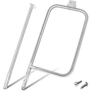 Criditpid 65032 Grill Burner for Weber Q3200, Q300, Q320, Q3000 Gas Grills, 304 Stainless Steel Burner Tube Replacement Kit for Weber Q Series, Q3200 Grill Parts, 60036, 80385, 57060001, 586002
