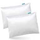 Toddler Pillowcase 2 Pack for Hair and Skin 13" x 18" Satin Pillowcase Silky Soft for Baby Toddler Pillows, Noiseless & Breathable Kids Pillow Cases for Sleeping with Envelope Closure, Machine Washable