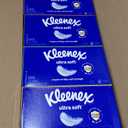 Kleenex Ultra Soft Facial Tissues, 8 Flat Boxes, 180 Tissues per Box, 3-Ply, Packaging May Vary (White)