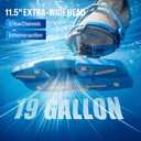 BIELMEIER Handheld Pool Vacuum with Telescopic Pole, Updated Swimming Pool Cleaner 19 GPM Powerful Suction, Cordless Pool Vacuum for Cleaning Above Ground Pools, Inground Pools, Spas, Hot Tubs