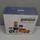 Ganiza Smoothie Blender, 900W Blenders for Shakes and Smoothies, 15-Piece Personal Blender and Grinder Combo for Kitchen, Smoothies Maker with 4 BPA-Free Portable Cup, Nutritious Recipe (Black)