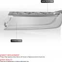 DNA MOTORING Rear Bumper End Cap Compatible with FORD F150 2021-2024, Fits Models Without Sensor, FO1102399, Passenger Side, Chrome, BUMP-R-F15021-C-01-CH-R