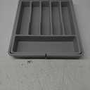 Lifewit Silverware Drawer Organizer, Expandable Utensil Tray for Kitchen, BPA Free Flatware and Cutlery Holder, Adjustable Plastic Storage for Spoons Forks Knives, Large, Grey 