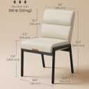 VASAGLE Dining Chairs Set of 2, Upholstered Kitchen Chairs, 23.6"D x 18.9"W x 33.3"H