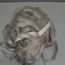 Silver Gray Wig with Bangs Grey Wigs for Women Long Curly Wig with Air Bangs Loose Wave Wig Heat Resistant Synthetic Platinum White Wig for Daily Party 24 Inch