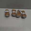 4 x QUMY 4PCS Dog Shoes for Small Dogs, Hot Pavement Summer Puppy Dog Boots & Paw Protectors with Soft Anti-Slip Rubber Sole, Mesh Breathable Dog Booties for Hardfloors, Walking Running Khaki Size 2