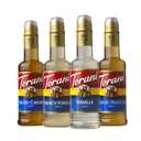 Torani Flavored Drink Syrup Café Variety Pack, 12.7 fl oz, Set of 4 Flavors Include Vanilla, Salted Caramel, Classic Hazelnut & French Vanilla, BBD 05/19/2027