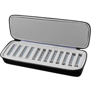 Comecase Grooming Clipper Blade Case Holder Organizer - Hard Travel Carrying Storage Holds 12 Blades - Upgrade (Black+Grey Inside) Comecase Grooming Clipper Blade Case Holder Organizer - Hard Travel Carrying Storage Holds 12 Blades - Upgrade (Black+Grey Inside)