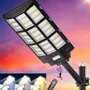 Gefolly SL-7200W Solar Street Lights Outdoor, 450000LM Commercial Parking Lot Light, 6500K Dusk to Dawn IP67 Security Flood Lights Motion Sensor Led Lamp for Basketball Court, Road, Yard