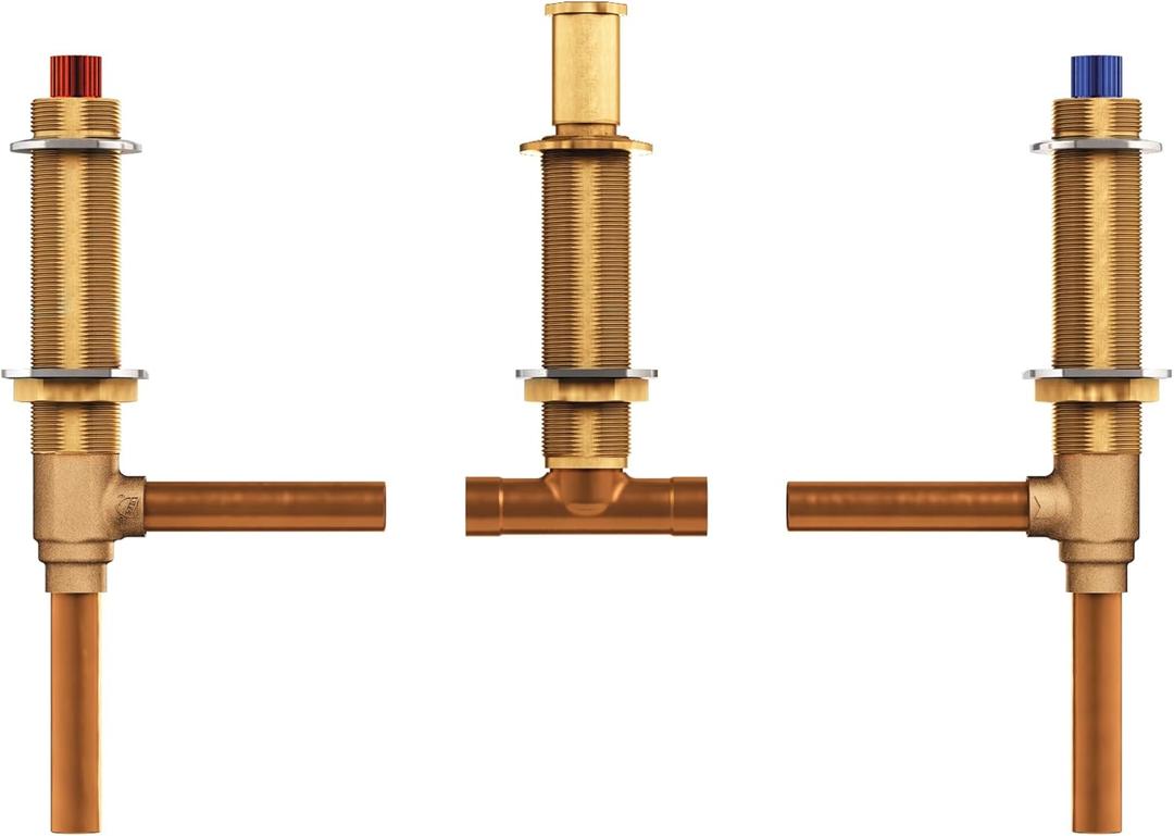 Moen Brass Two Handle 3-Hole Roman Tub Valve Adjustable 1/2-Inch CC Connection, 4792