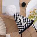 YOUAME Two Fast Birthday Hat for Boys - Race Car Second Birthday Cone Hat, 2nd Year Party Crown, Racing Car Cake Smash Photo Props, Fast Theme Party Decorations in Black and White Checkered Pattern