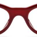 TIJN Madge Retro Cat Eye Blue Light Blocking Glasses for Women Men,TR90 Vintage Computer Glasses for Gaming Screen Daily Use (54-17-146 mm, 05. Dark Red)