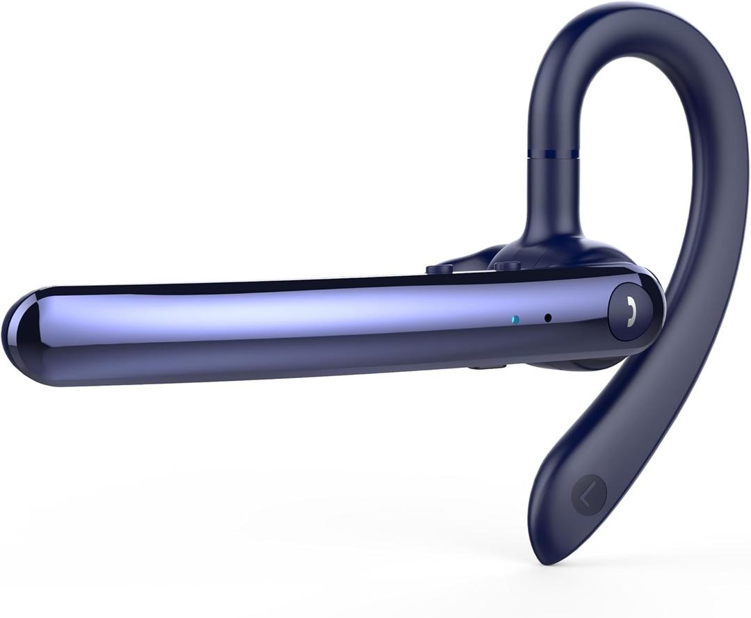 Bluetooth Headset V5.3,100 Hrs Talk Time Single-Ear Earphone, CVC8.0 Noise Cancelling Wireless Earbud