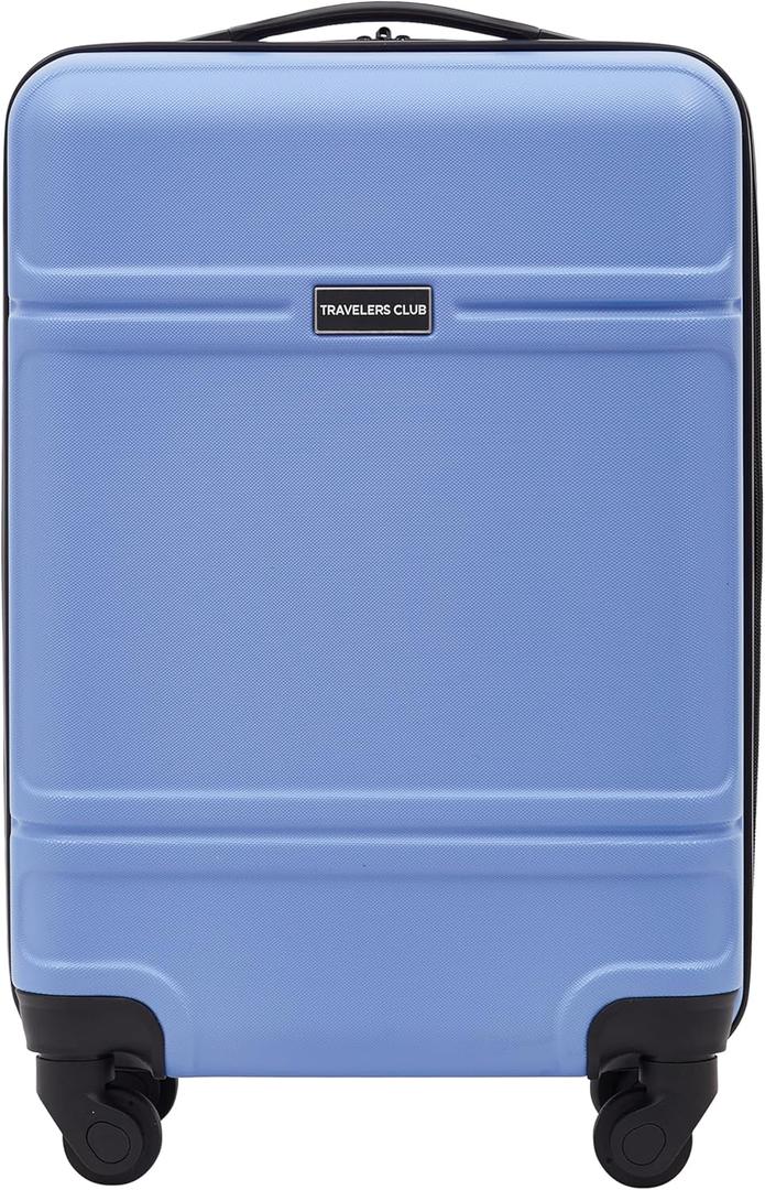 Travelers Club Spinner Luggage, Skyline Blue, 22-Inch Carry-On