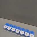 Extra Large Weekly Pill Organizer - XL Daily Pill Box - 7 Day Am Pm Pill Case Jumbo Pill Container for Supplements Big Pill Holder Twice A Day Oversized (Blue/White)