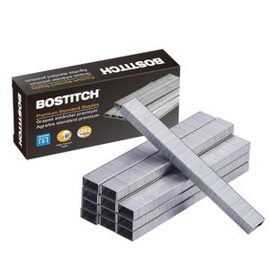 Bostitch Office Premium Standard Staples, 1/4" Full Strip, Box of 5,000 Staples (Silver)