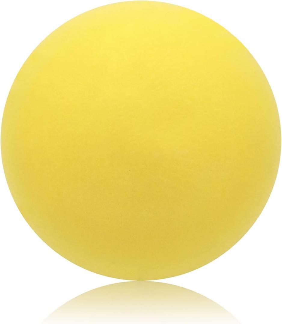 7-Inch Uncoated High Density Foam Ball - for Over 3 Years Old Kids Foam Sports Balls - Soft and Bouncy, Lightweight and Easy to Grasp Foam Silent Balls are Safe for Younger Children (Yellow)