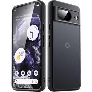 JETech Matte Case for Google Pixel 8 6.2-Inch 2023, Frosted Translucent Back Protective Slim Phone Cover, Anti-Fingerprints (Obsidian)