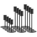 zeochyni Set of 12 Black Taper Candle Holders Bulk Candlestick Holders, Decor Candle Stick Candle Holder for Table or Mantel Centerpiece, Wedding, Dinning, Party Home Decor