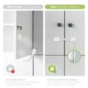 Baby Proofing Child Safety Locks (12 Pack) by Skyla Homes - The Safest, Quickest and Easiest 3M Adhesive Cabinet Latches, No Screws & Magnets, Multi-Purpose for Furniture, Kitchen, Ovens, Toilet Seats (White)