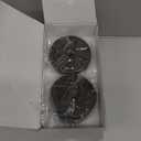 Amolliar Sage Green Glass Apothecary Jar With Metal Lid & Stickers, Bathroom Qtip Holder Dispenser for Cotton Swabs, Balls, Round Pads, Bath Salt, Floss, Countertop Canister Storage, Bronze 2 Pack